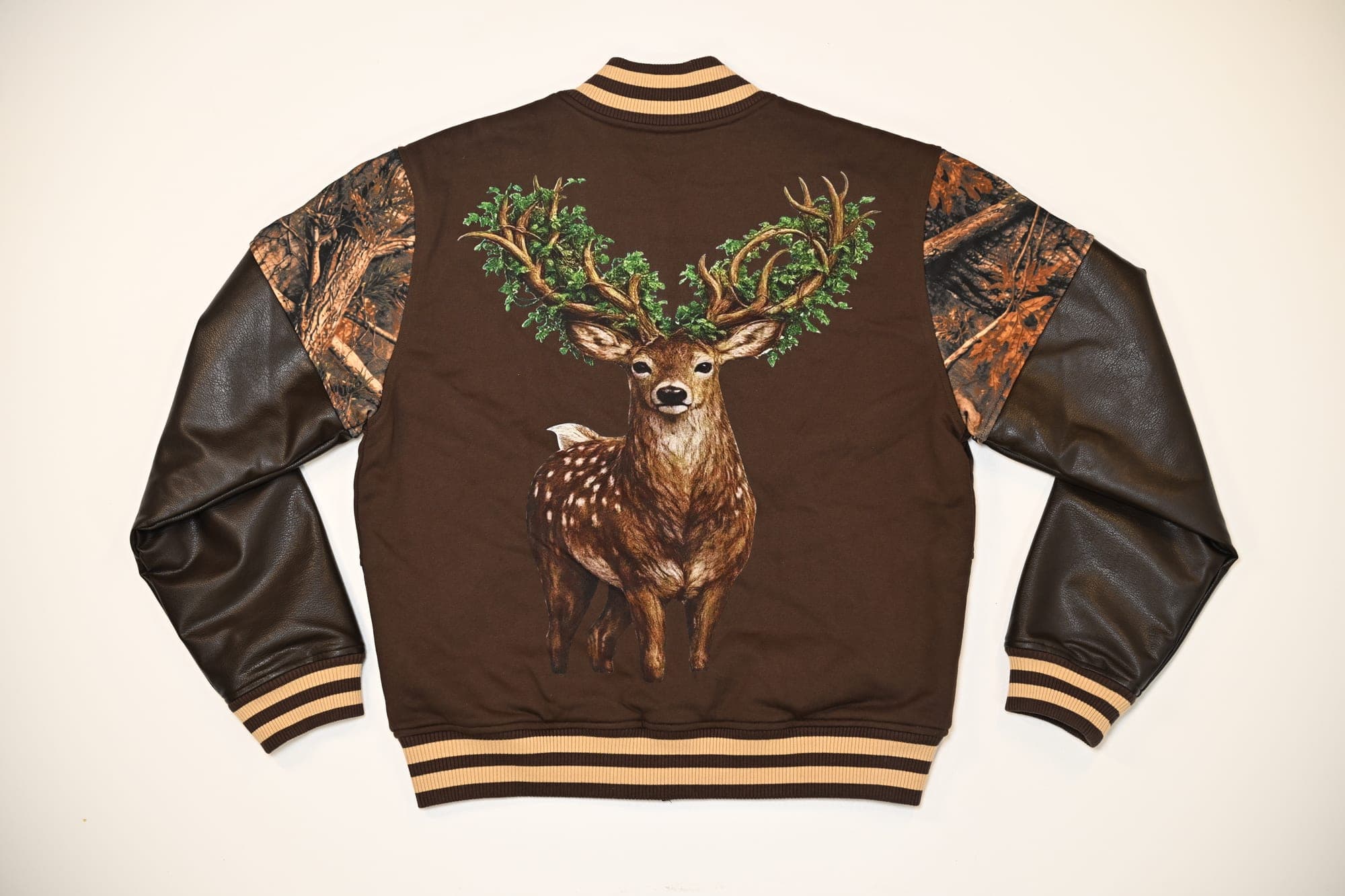 Kamo King hoodie with deer painting artwork.